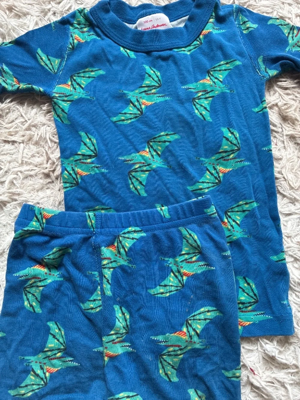 Hanna Andersson Shorts Pajamas Shark and Dragons Size 4